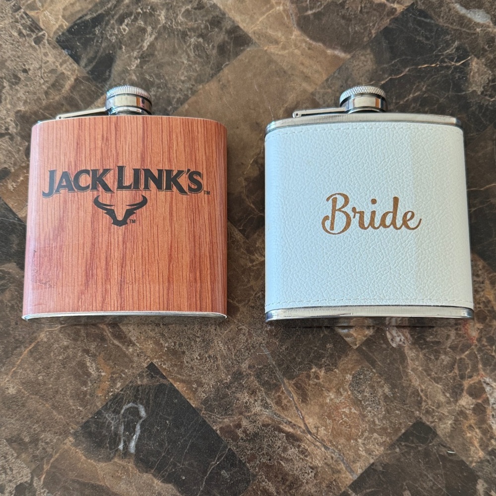Jack Link's and Bride Flasks Set